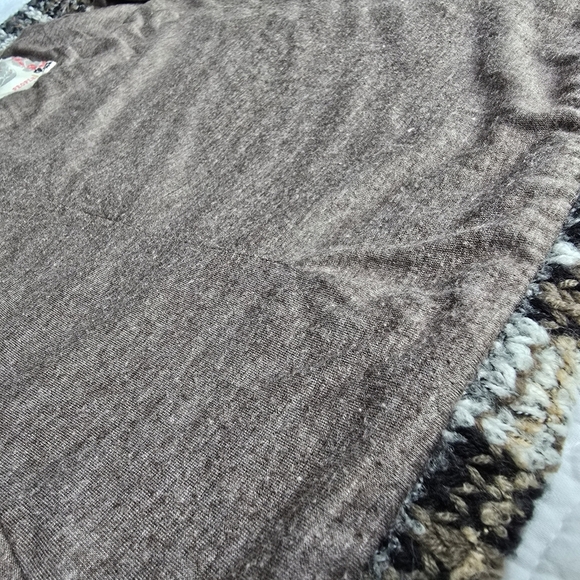 Free People Plaid Buckle Brown Cardigan Sweater Jacket Shabby Chic - Picture 13 of 16